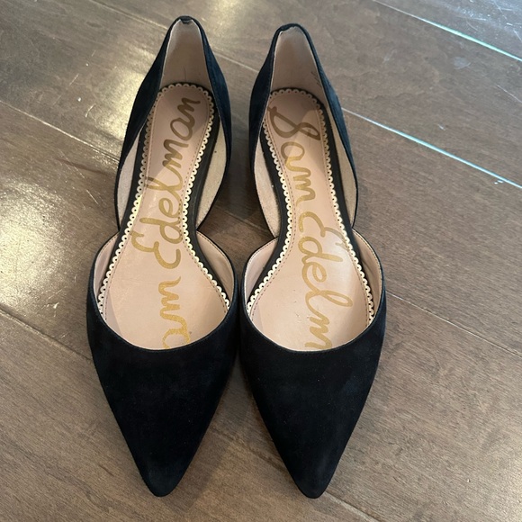 Sam Edelman Black Velvet Flats - Picture 1 of 6